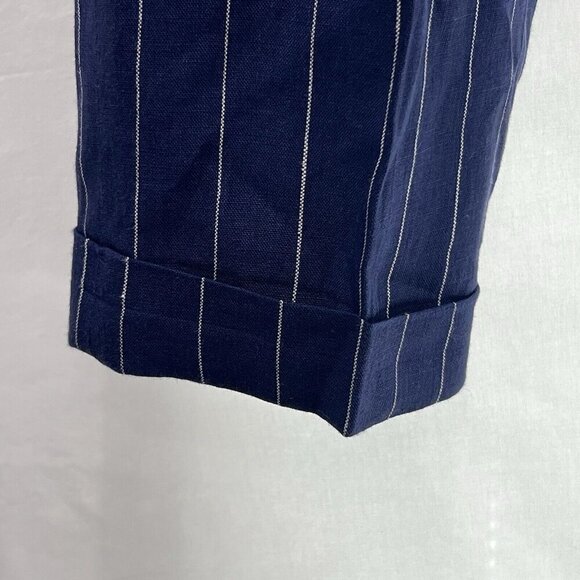 *SOLD*Ralph Lauren Blue Pinstriped Linen Women 2 Piece Suit USA Blue Label VTG - Picture 12 of 16
